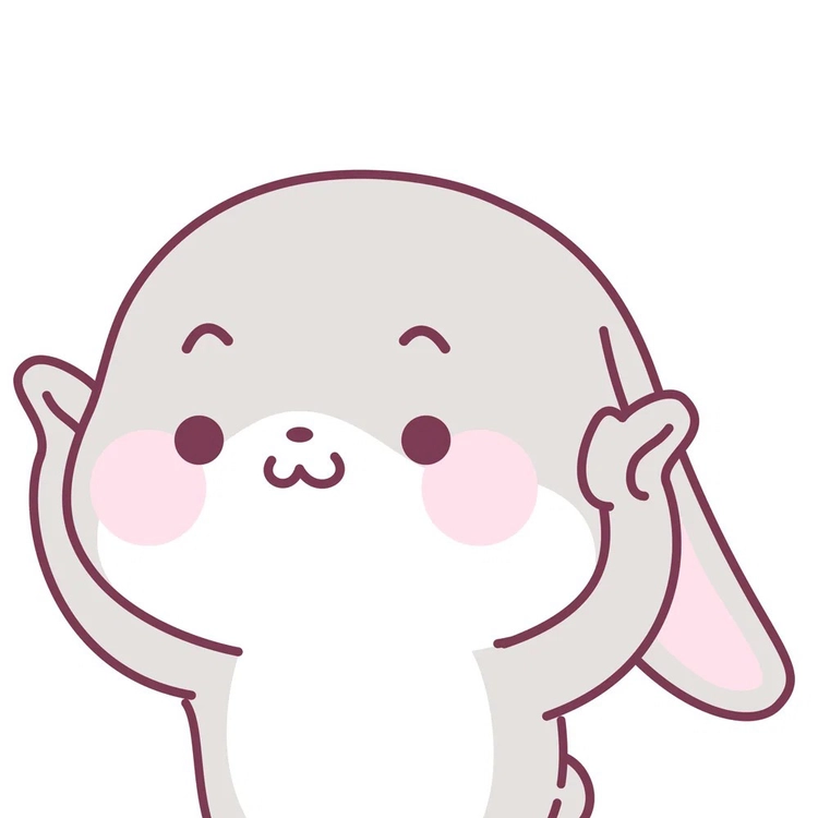 Hình ảnh thỏ chibi cute bịt tai