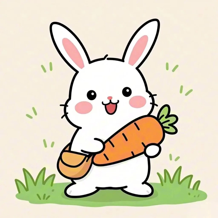 Hình ảnh thỏ chibi cute đáng yêu