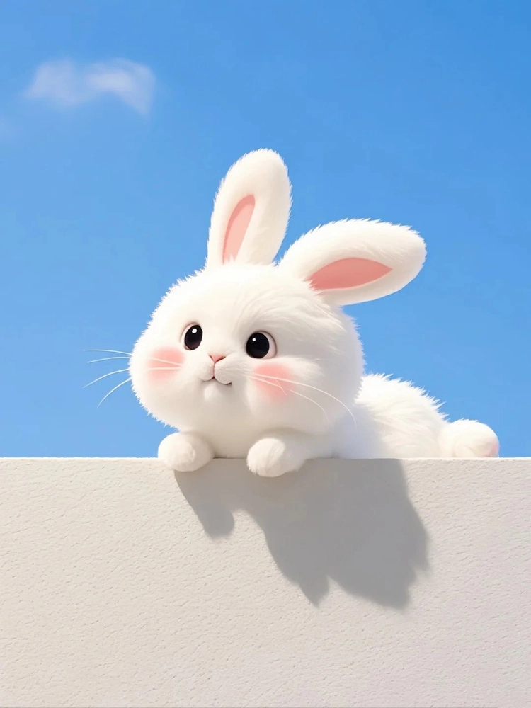 Hình ảnh thỏ chibi cute ngồi chill