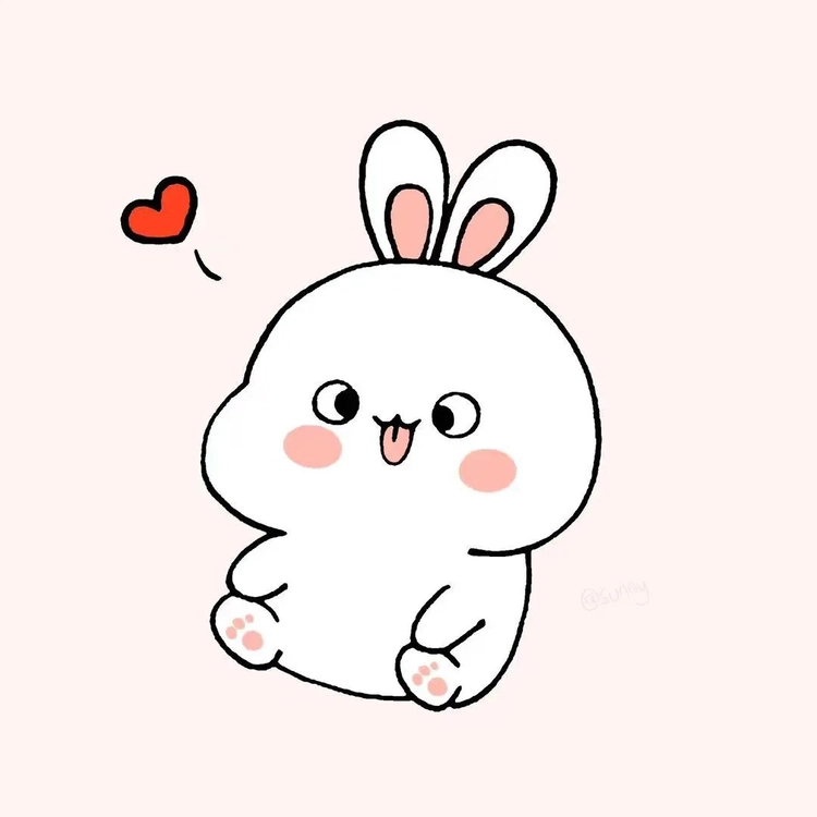 Hình nền con thỏ chibi cute mộng mơ
