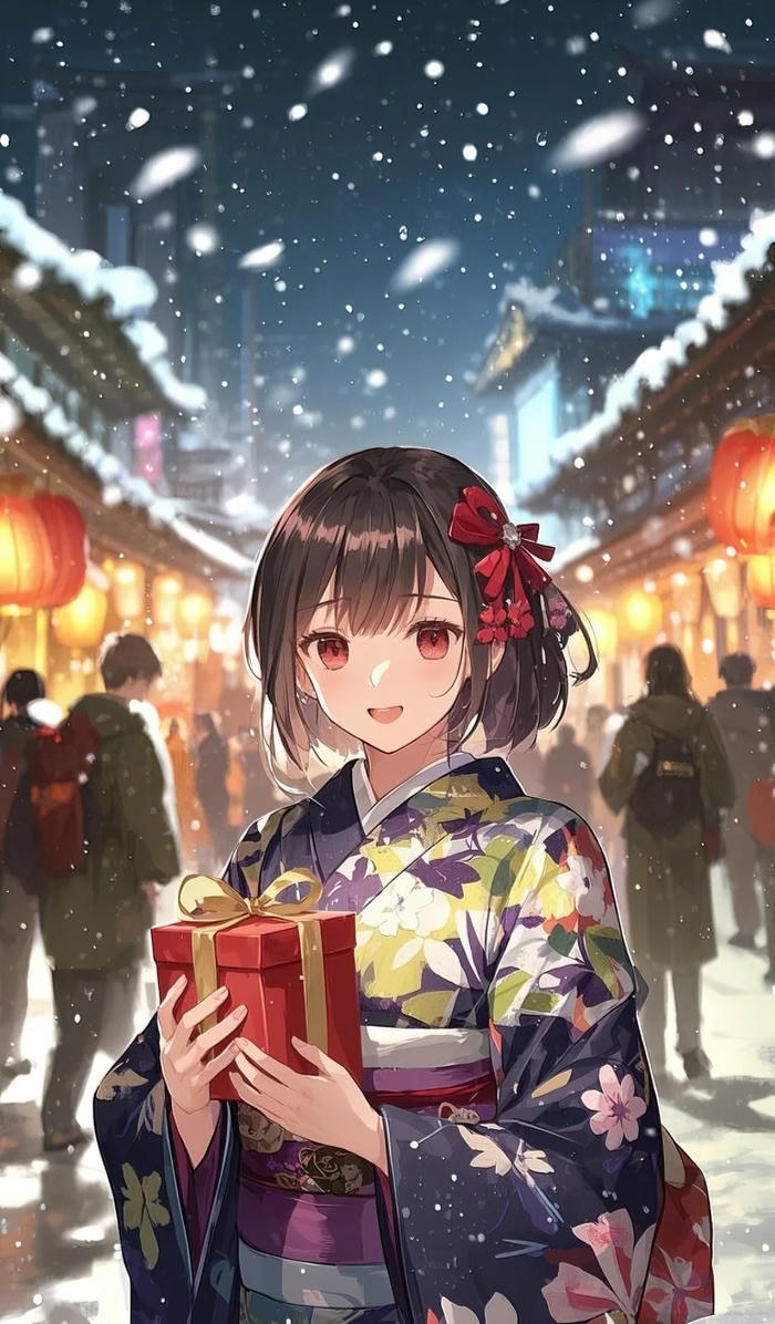 Hình nền đẹp kimono gái với màu sắc hài hòa