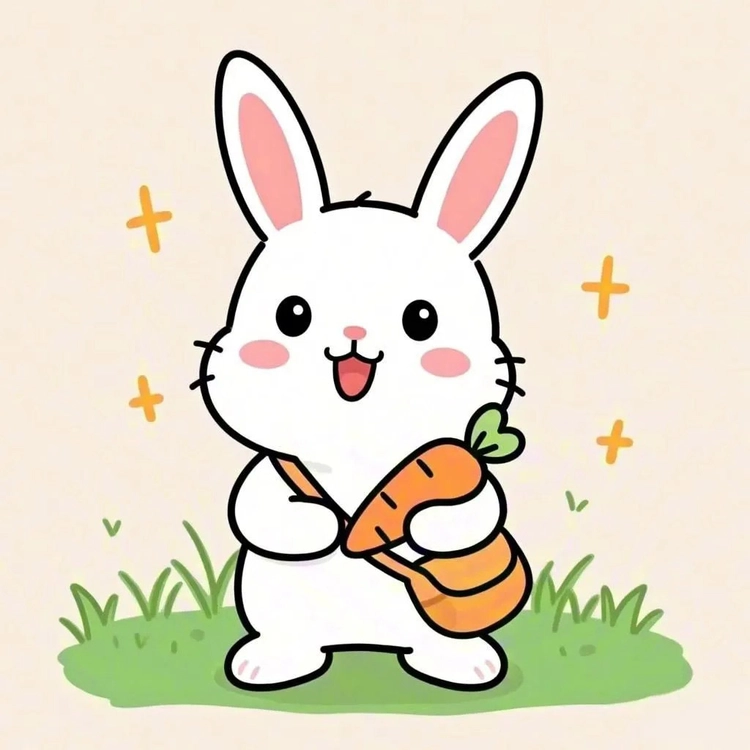 Hình nền thỏ chibi cute pastel