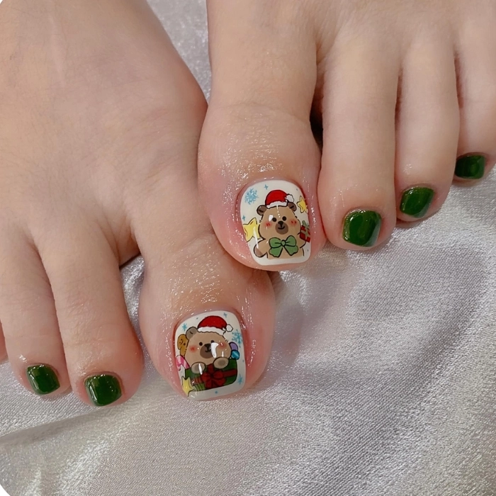 Mẫu nail chân hoạt hình cực phẩm