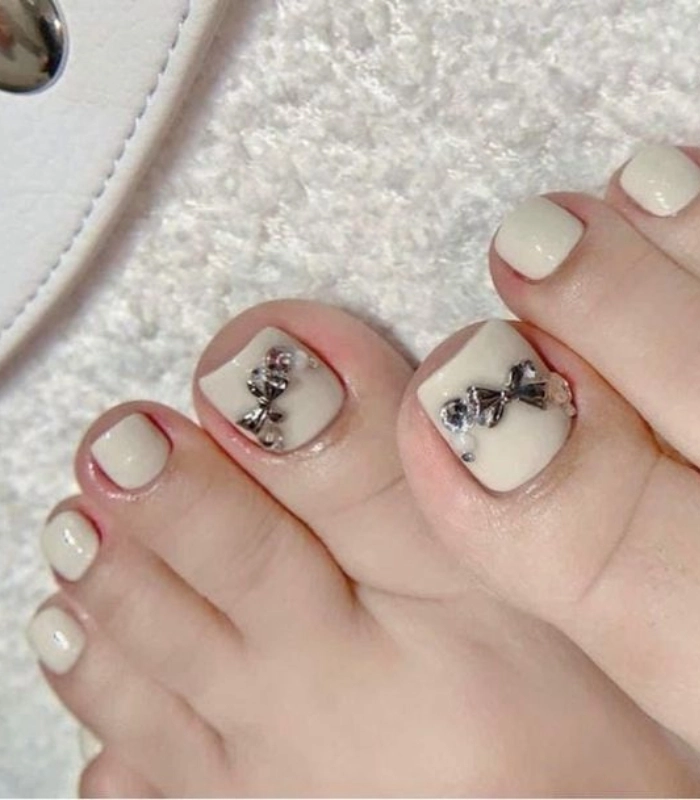 Mẫu nail chân sang chảnh cho tiệc cưới