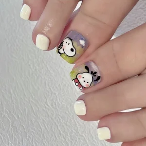 Mẫu nail chân vẽ hoạt hình cho học sinh