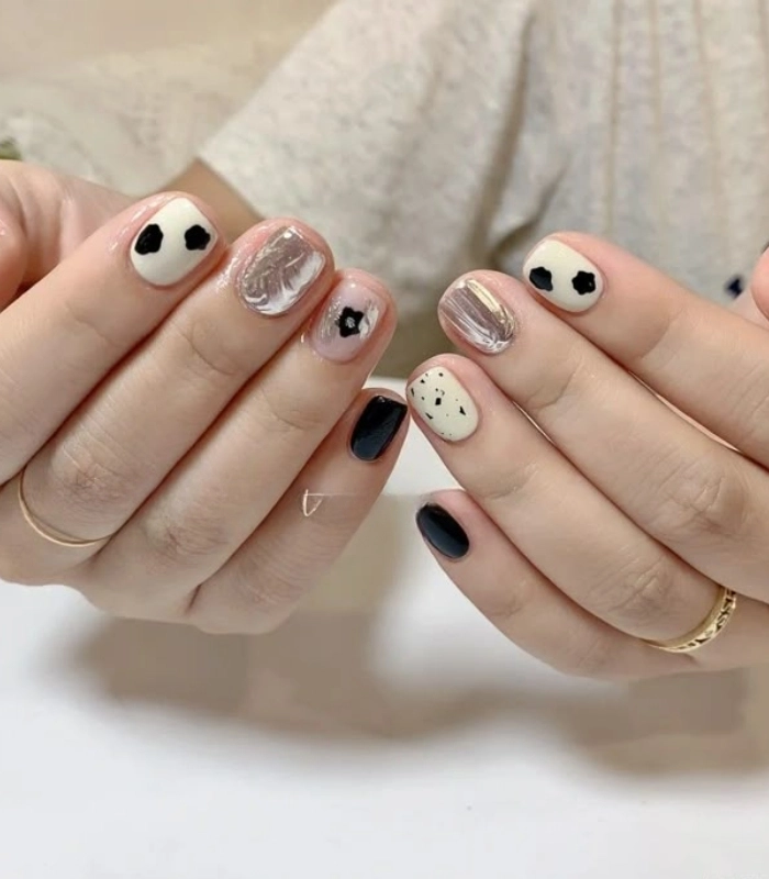Mẫu nail cho học sinh THPT hình học
