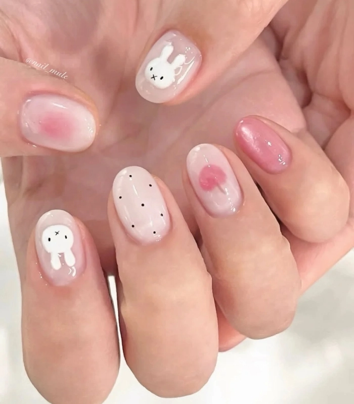Mẫu nail cho học sinh cấp 3 nhẹ nhàng