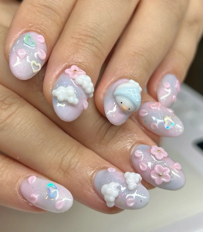 Mẫu nail con vịt phá cách