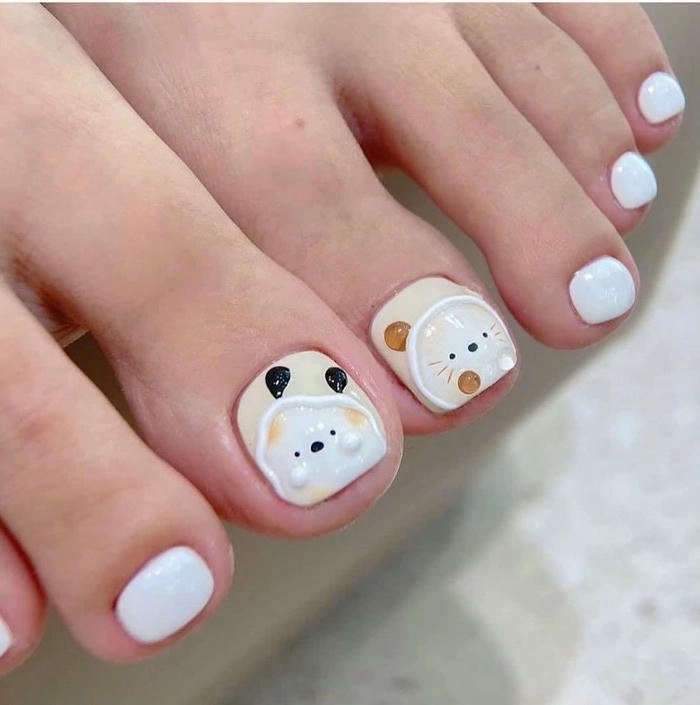 Mẫu nail móng chân đơn giản đẹp