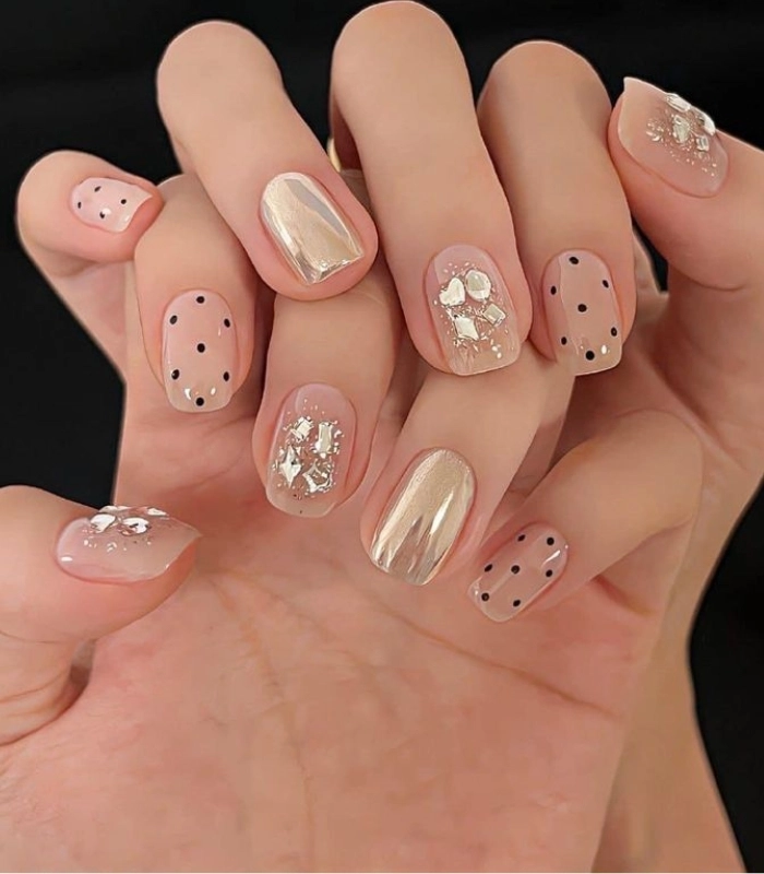 Mẫu nail nhẹ nhàng cho học sinh THCS