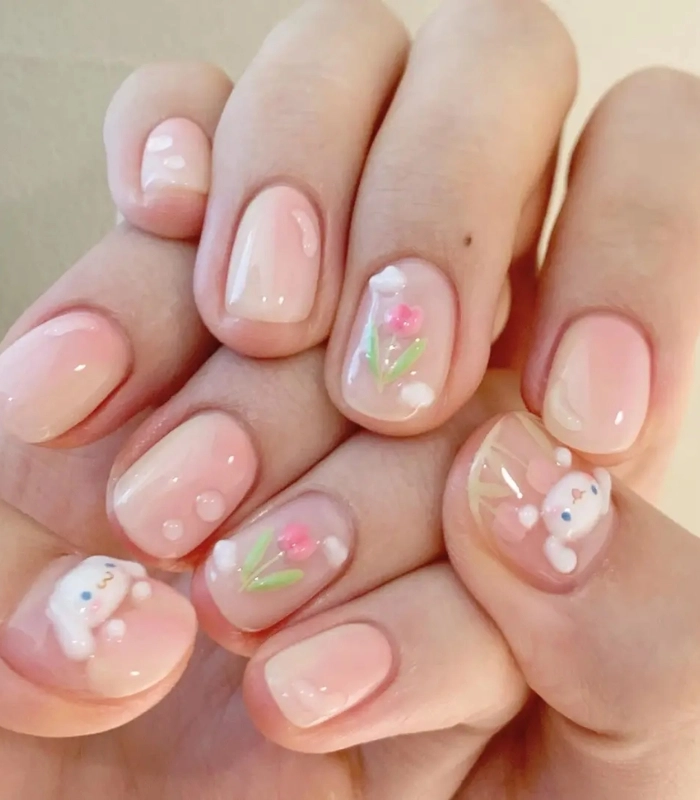 Mẫu nail tay học sinh cấp 2