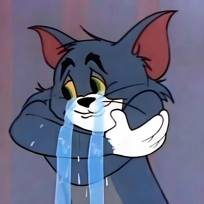 Meme mèo Tom khóc đáng thương