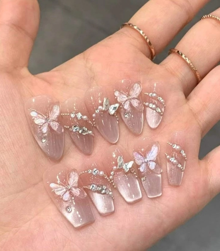 Nail box màu thạch hồng nữ tính