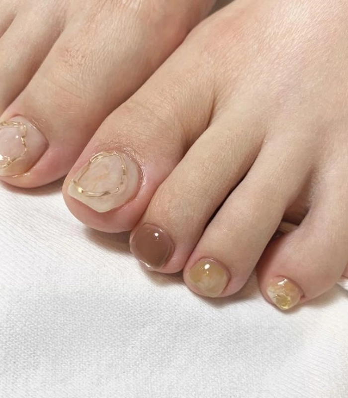 Nail chân cô dâu nhẹ nhàng,tinh tế