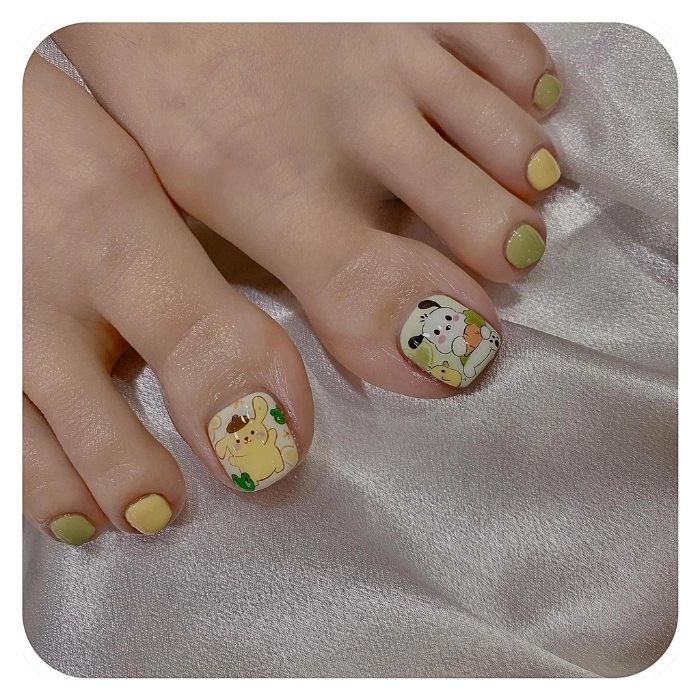 Nail chân hoạt hình cho bạn gái