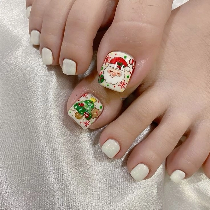 Nail chân hoạt hình trẻ trung