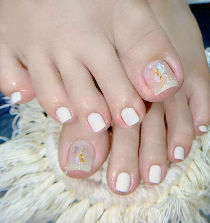 Nail chân sang chảnh màu pastel