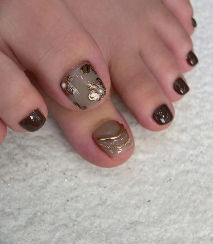 Nail chân sang chảnh nhẹ nhàng