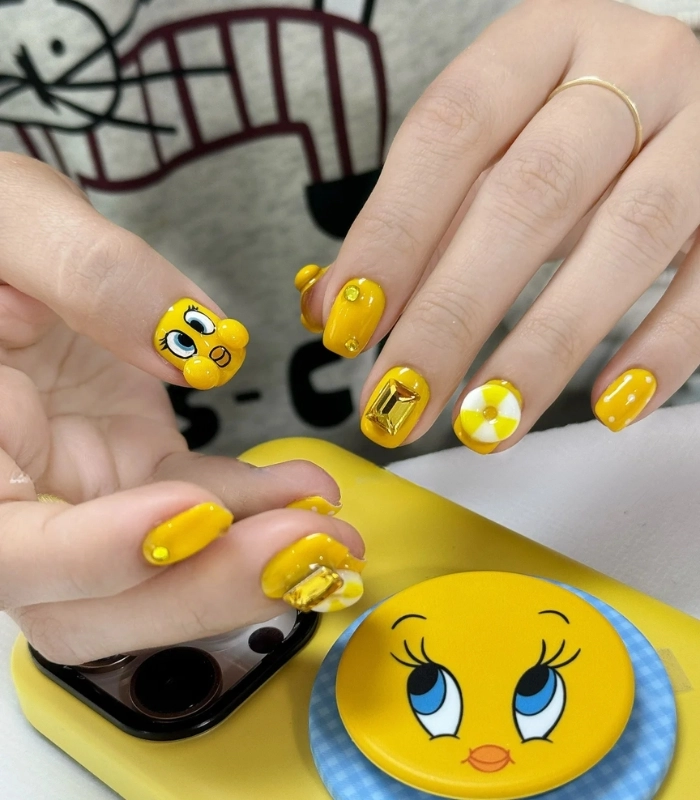 Nail con vịt ngộ nghĩnh cute