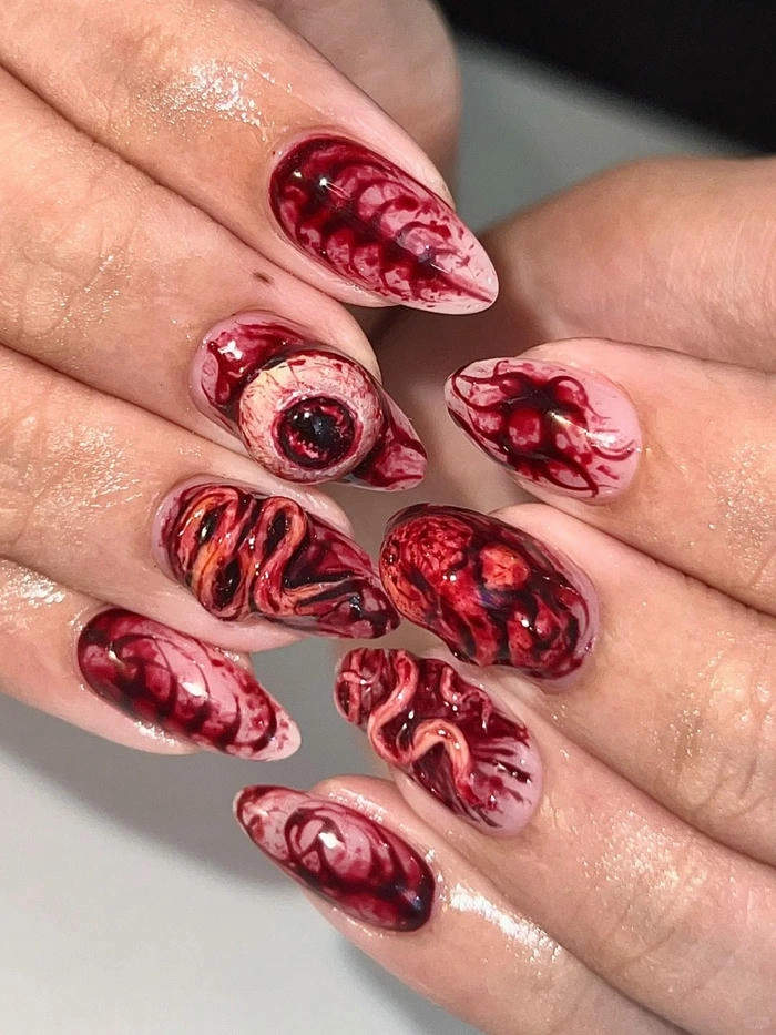 Nail halloween dễ mix outfit