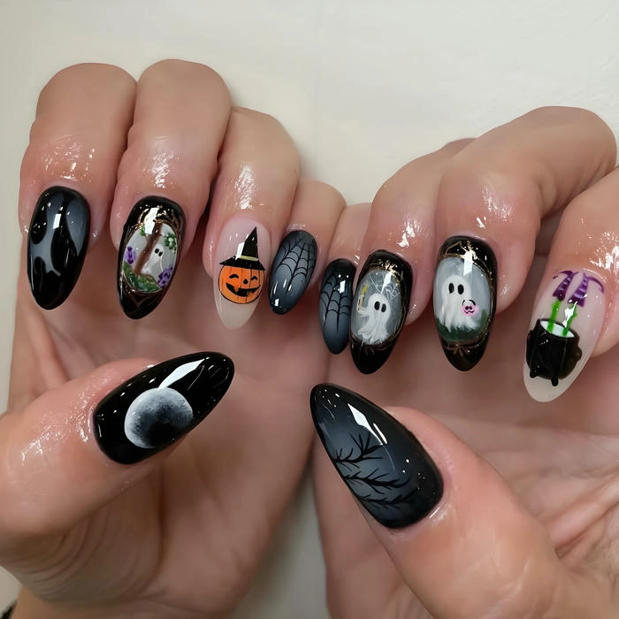 Nail halloween style nhẹ nhàng