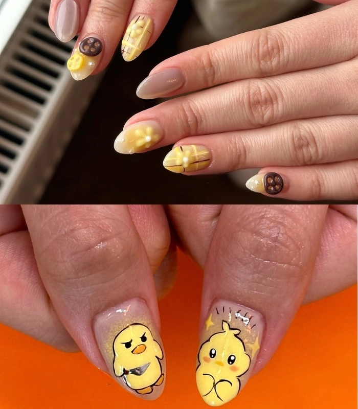 Nail hình con vịt đáng yêu