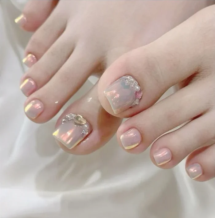 Nail móng chân sang chảnh pastel ngọt ngào