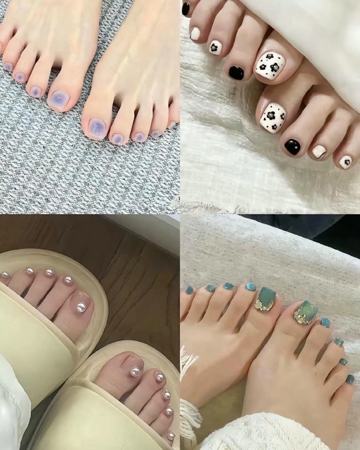Những mẫu móng chân đẹp đơn giản