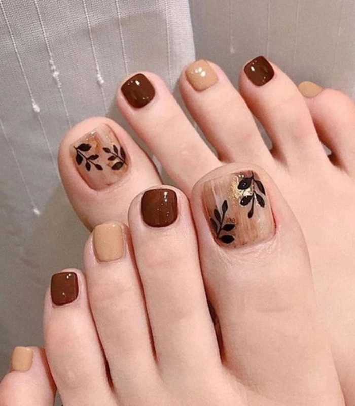 Những mẫu nail chân nhẹ nhàng đơn giản