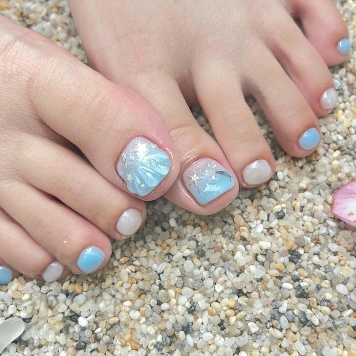 Những mẫu nail đẹp đơn giản móng chân