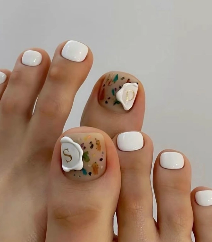 ảnh mẫu móng chân sáng da độc đáo