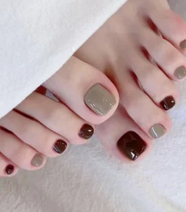 ảnh mẫu móng chân sáng da đơn giản