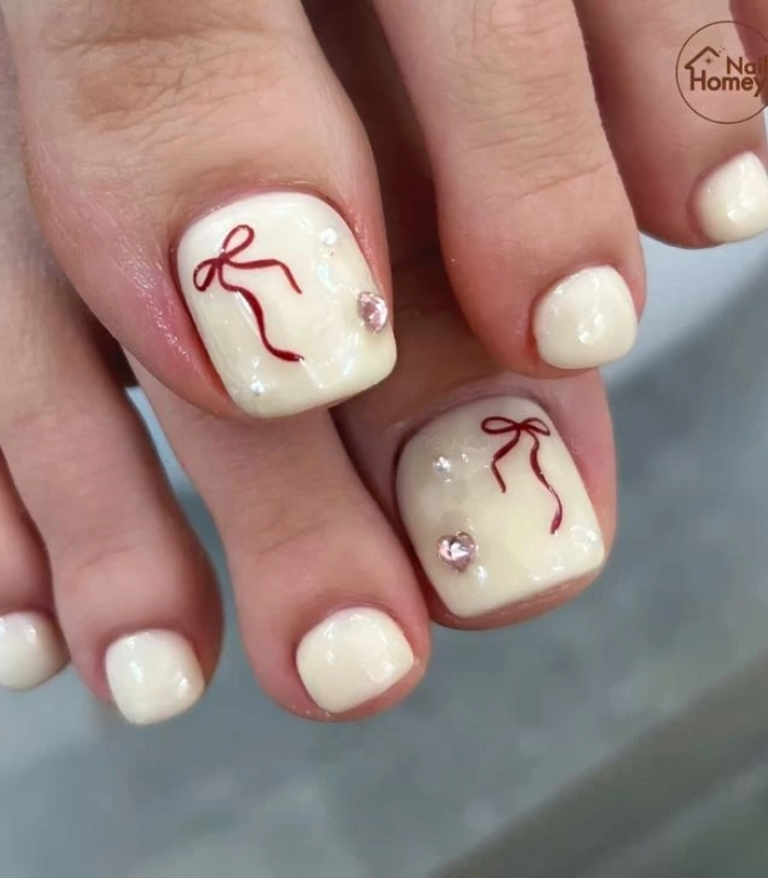 ảnh mẫu nail chân cute đáng yêu