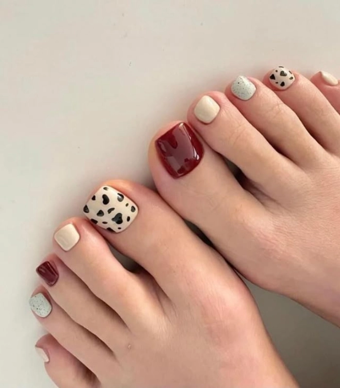 ảnh mẫu nail chân cute mềm mại