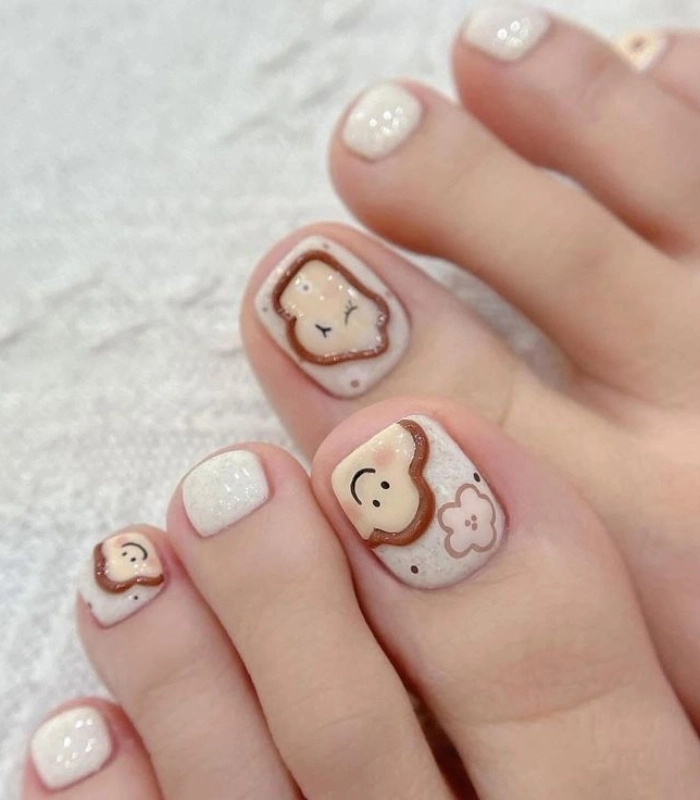 ảnh mẫu nail chân cute