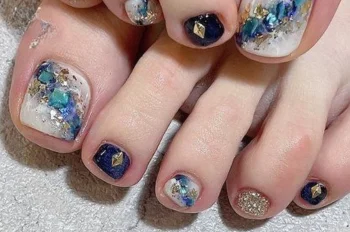 192+ nail chân xà cừ lấp lánh, đi biển hay đi chơi đều xinh