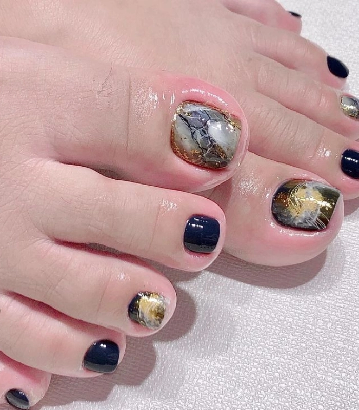 ảnh mẫu nail chân xà cừ tuyệt đẹp