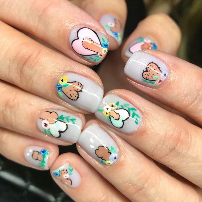 ảnh mẫu nail hình ciu