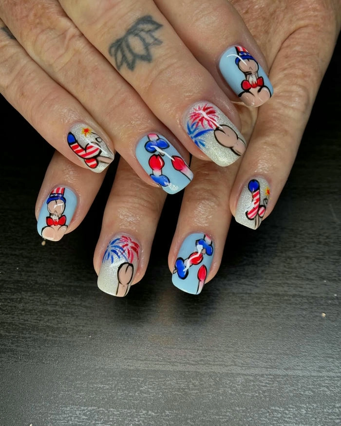 ảnh mẫu nail vẽ hình ciu