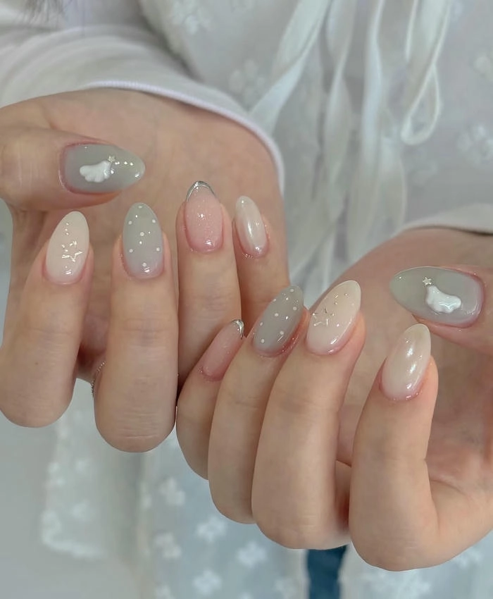 ảnh nail tay xinh nhẹ nhàng