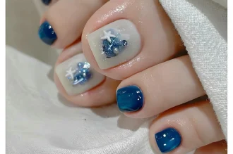 Mê liền tay với 288+ mẫu móng chân đẹp màu xanh xinh xẻo