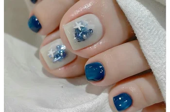 Mê liền tay với 288+ mẫu móng chân đẹp màu xanh xinh xẻo