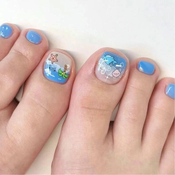 mẫu móng chân đi biển