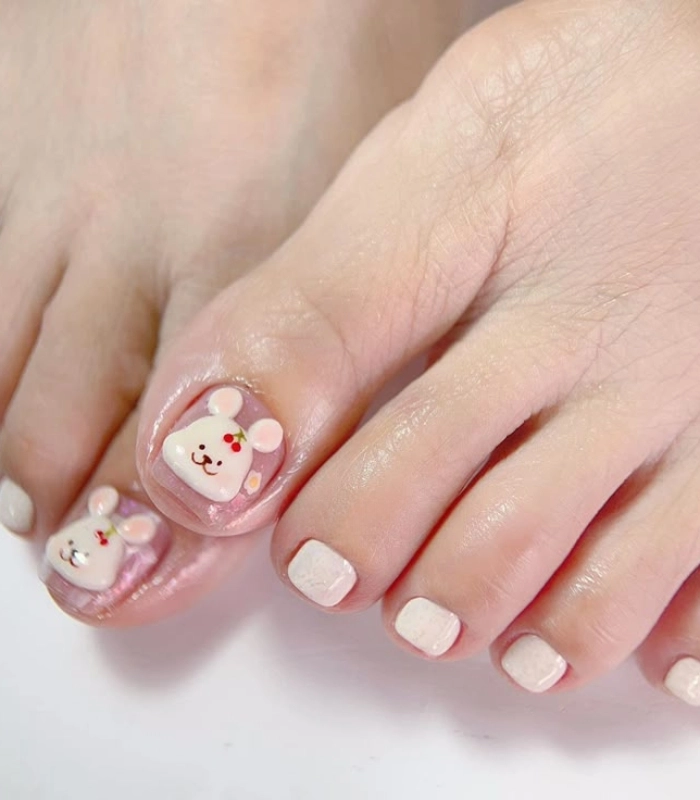 mẫu nail chân cute đẹp nhất