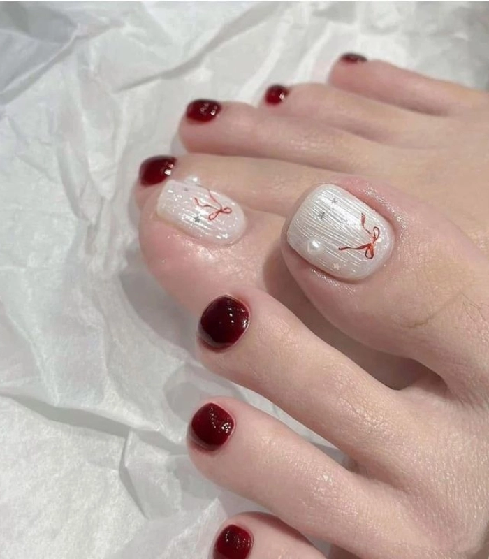 mẫu nail chân cute siêu xinh