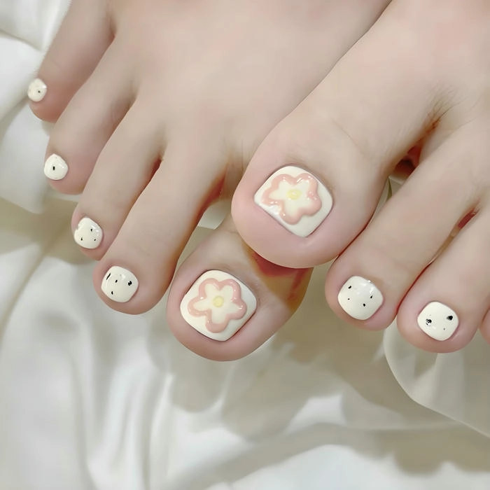 mẫu nail chân đi biển dễ thương