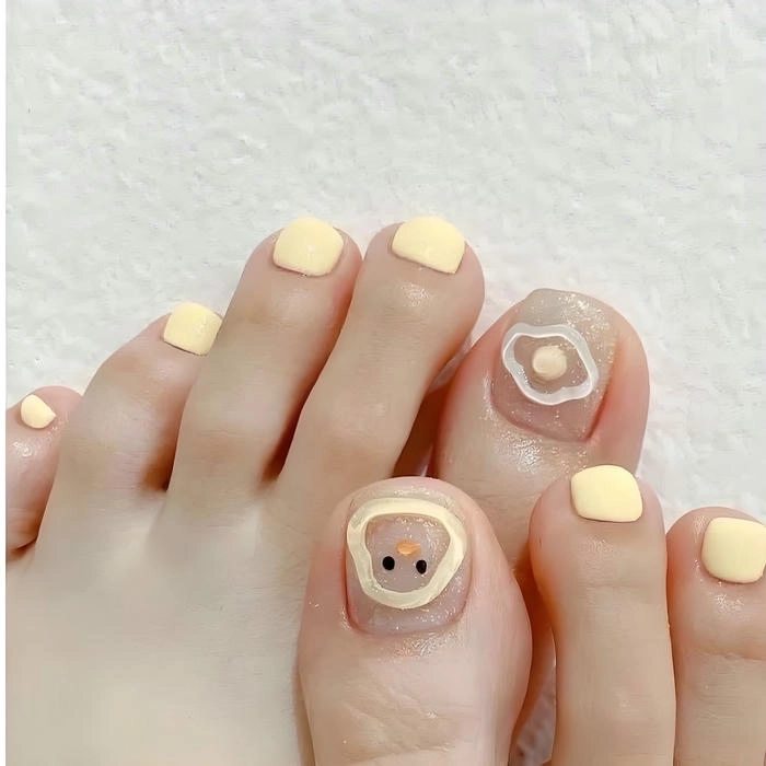 mẫu nail chân đi biển đẹp