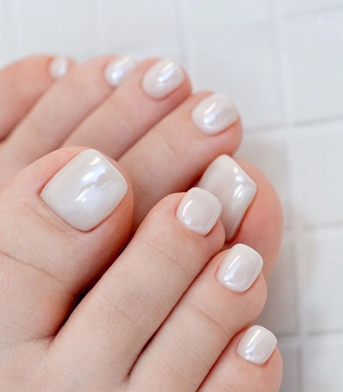 mẫu nail chân hàn quốc đẹp