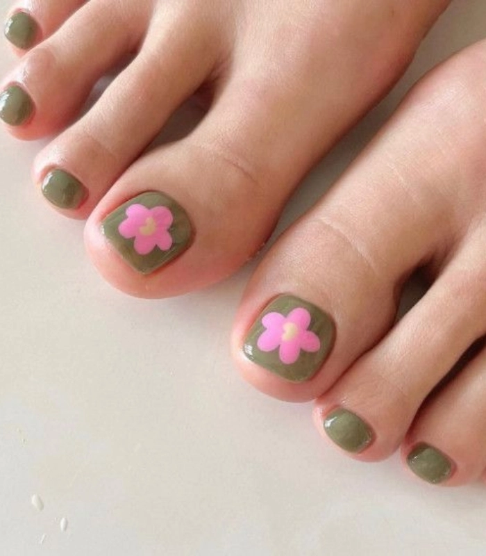 mẫu nail chân hàn quốc siêu đẹp