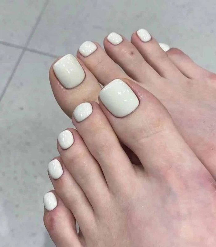 mẫu nail chân hàn quốc tinh tế